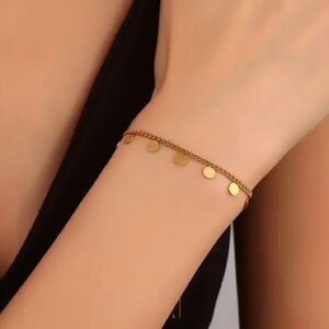 High-end Quality Vintage Boho Gold Disc Chain Bracelet